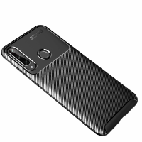 Newface Huawei Y6P Kılıf Focus Karbon Silikon - Siyah