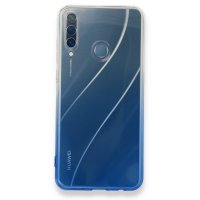 Newface Huawei Y6P Kılıf Lüx Çift Renkli Silikon - Mavi