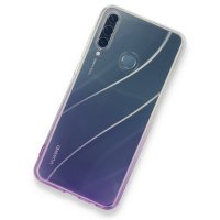 Newface Huawei Y6P Kılıf Lüx Çift Renkli Silikon - Mor