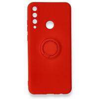 Newface Huawei Y6P Kılıf Viktor Yüzüklü Silikon - Kırmızı