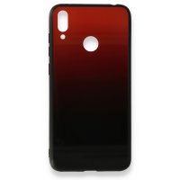 Newface Huawei Y7 2019 Kılıf Grady Silikon - Kırmızı-Siyah