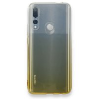 Newface Huawei Y9 Prime 2019 Kılıf Lüx Çift Renkli Silikon - Sarı