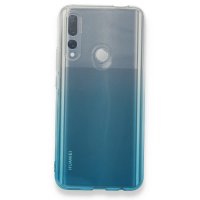 Newface Huawei Y9 Prime 2019 Kılıf Lüx Çift Renkli Silikon - Turkuaz