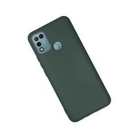 Newface İnfinix Hot 10 Play Kılıf Nano içi Kadife Silikon - Koyu Yeşil