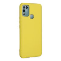 Newface İnfinix Hot 10 Play Kılıf Nano içi Kadife Silikon - Sarı