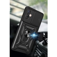 Newface İnfinix Hot 30 5G Kılıf Pars Lens Yüzüklü Silikon - Kırmızı
