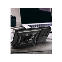 Newface İnfinix Note 30 Kılıf Pars Lens Yüzüklü Silikon - Lacivert