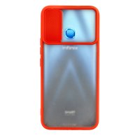 Newface İnfinix Smart 5 Kılıf Palm Buzlu Kamera Sürgülü Silikon - Kırmızı