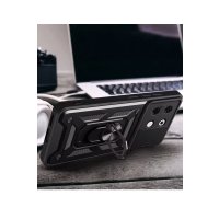 Newface İnfinix Zero 30 5G Kılıf Pars Lens Yüzüklü Silikon - Siyah