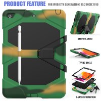 Newface iPad 10.2 (8.nesil) Kılıf Griffin Tablet Kapak - Kamuflaj