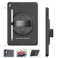 Newface iPad 10.2 (7.nesil) Kılıf Hand Strap Tablet Kılıfı - Siyah