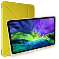 Newface iPad 10.2 (7.nesil) Kılıf Kalemlikli Mars Tablet Kılıfı - Açık Sarı