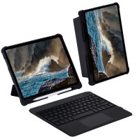 Newface iPad 10.2 (8.nesil) Kılıf İnter Ledli Klavyeli Tablet Kılıfı - Siyah