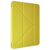Newface iPad 10.2 (8.nesil) Kılıf Kalemlikli Mars Tablet Kılıfı - Açık Sarı