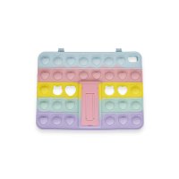 Newface iPad 2022 10.9 (10.nesil) Kılıf Petit Standlı Tablet Silikon - Desen 1