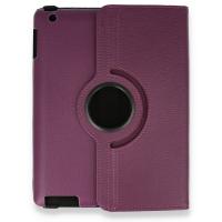 Newface iPad 3 9.7 Kılıf 360 Tablet Deri Kılıf - Mürdüm