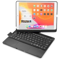 Newface iPad 9.7 (2018) Kılıf Magic Dönen Klavyeli Tablet Kılıf - Siyah