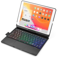 Newface iPad Air 3 10.5 Kılıf Magic Dönen Klavyeli Tablet Kılıf - Siyah