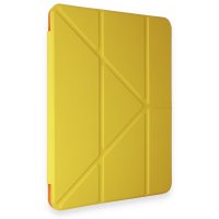 Newface iPad Air 5 (2022) Kılıf Kalemlikli Mars Tablet Kılıfı - Açık Sarı
