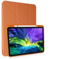Newface iPad Air 5 (2022) Kılıf Kalemlikli Mars Tablet Kılıfı - Turuncu