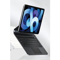 Newface iPad Air 5 (2022) Kılıf X7 Magic Manyetik Klavyeli Tablet Kılıfı - Siyah