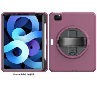 Newface iPad Pro 11 (2018) Kılıf Hand Strap Tablet Kılıfı - Mürdüm