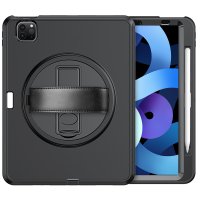 Newface iPad Pro 11 (2018) Kılıf Hand Strap Tablet Kılıfı - Siyah