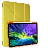 Newface iPad Pro 11 (2018) Kılıf Kalemlikli Mars Tablet Kılıfı - Açık Sarı