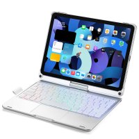 Newface iPad Pro 11 (2018) Kılıf Magic Dönen Klavyeli Tablet Kılıf - Gümüş