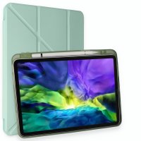 Newface iPad Pro 11 (2020) Kılıf Kalemlikli Mars Tablet Kılıfı - Açık Yeşil