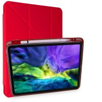 Newface iPad Pro 11 (2020) Kılıf Kalemlikli Mars Tablet Kılıfı - Kırmızı