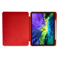 Newface iPad Pro 11 (2020) Kılıf Kalemlikli Mars Tablet Kılıfı - Kırmızı
