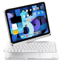 Newface iPad Pro 11 (2021) Kılıf Magic Dönen Klavyeli Tablet Kılıf - Gümüş