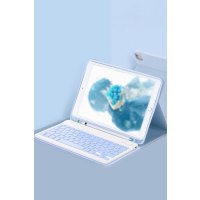 Newface iPad Pro 12.9 (2018) Kılıf KC01 Smart Klavyeli Tablet Kılıfı - Mavi