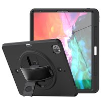 Newface iPad Pro 12.9 (2020) Kılıf Strap-C Otterbox Tablet Kapak - Siyah