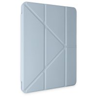 Newface iPad Pro 12.9 (2020) Kılıf Kalemlikli Hugo Tablet Kılıfı - Mavi