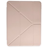 Newface iPad Pro 12.9 (2020) Kılıf Kalemlikli Hugo Tablet Kılıfı - Rose Gold