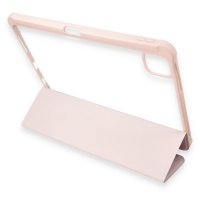 Newface iPad Pro 12.9 (2020) Kılıf Kalemlikli Hugo Tablet Kılıfı - Rose Gold