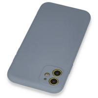 Newface iPhone 11 Kılıf Nano içi Kadife Silikon - Gri