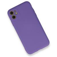 Newface iPhone 11 Kılıf Nano içi Kadife Silikon - Mor