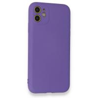 Newface iPhone 11 Kılıf Nano içi Kadife Silikon - Mor