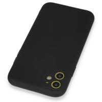 Newface iPhone 11 Kılıf Nano içi Kadife  Silikon - Siyah