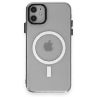 Newface iPhone 11 Kılıf Anka PC Magneticsafe Sert Metal Kapak - Şeffaf