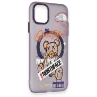 Newface iPhone 11 Kılıf Apollo Magneticsafe Desenli Kapak - Apollo Mor - 2