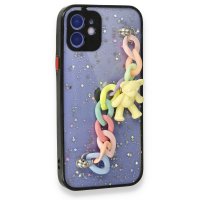 Newface iPhone 11 Kılıf Ayıcıklı Silikon - Siyah