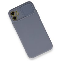 Newface iPhone 11 Kılıf Color Lens Silikon - Gri