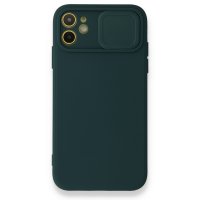 Newface iPhone 11 Kılıf Color Lens Silikon - Yeşil