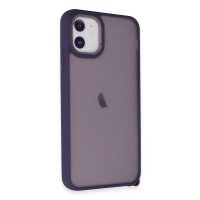 Newface iPhone 11 Kılıf Elegant Kapak - Derin Mor