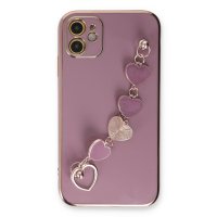 Newface iPhone 11 Kılıf Esila Silikon - Mor