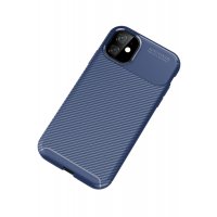 Newface iPhone 11 Kılıf Auto Focus Karbon Kapak - Lacivert